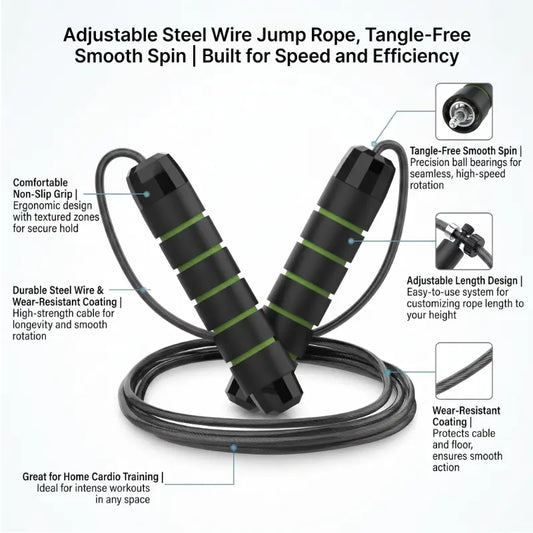 Adjustable Steel Wire Jump Rope
