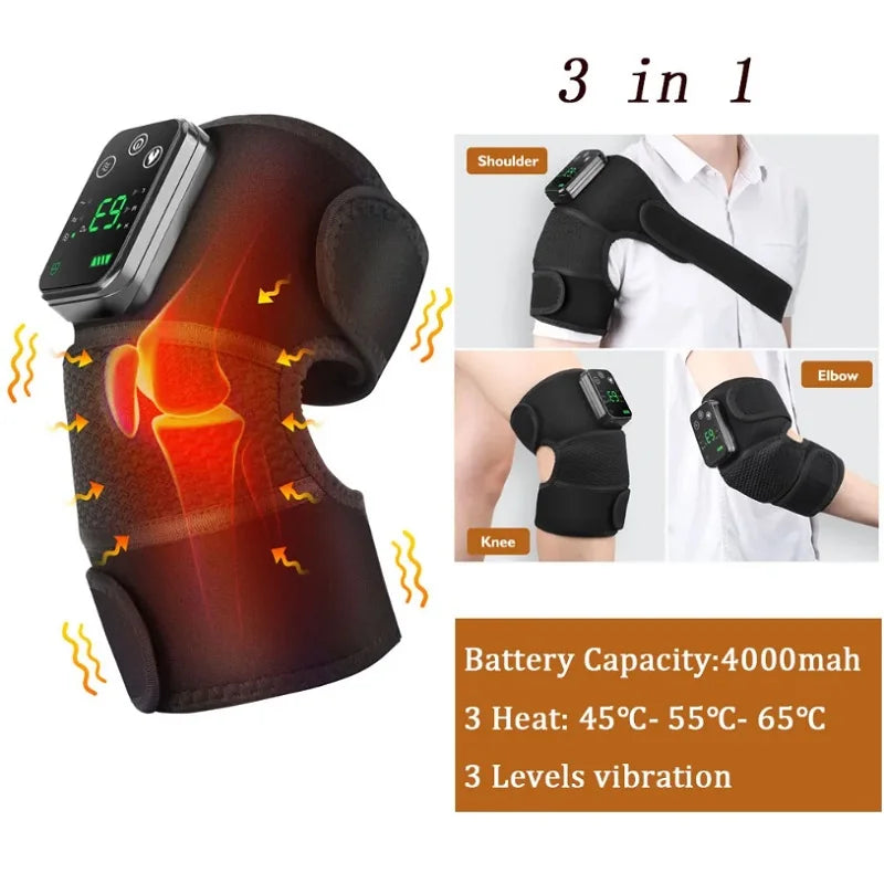 Electric Shoulder Massager Heating Vibration Massage Belt Hot Compress