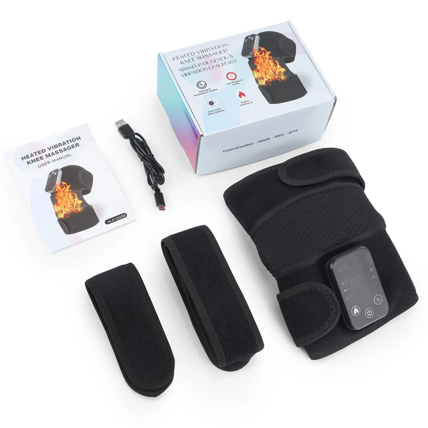 Electric Shoulder Massager Heating Vibration Massage Belt Hot Compress