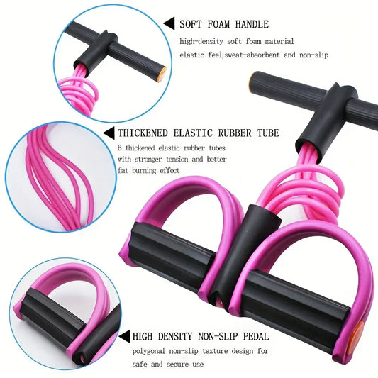 Yoga Sports Crunches Elastic Pull Rope, Pedal Resistance Band