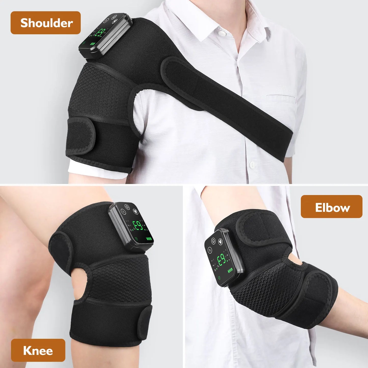 Electric Shoulder Massager Heating Vibration Massage Belt Hot Compress