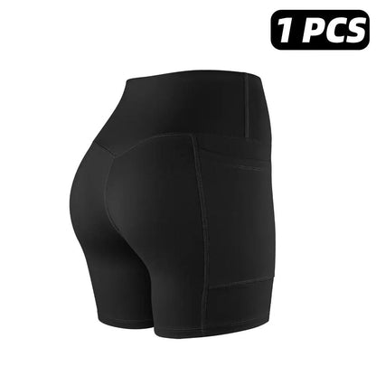 【LOCAL SHIPPING】1/3/4/6-PACK Tummy Control & Butt Lifting Shorts S-2XL - 2026 No Front Seam 5'' Yoga Shorts with Pockets Elastic Waistband Gym Running Daily Wear