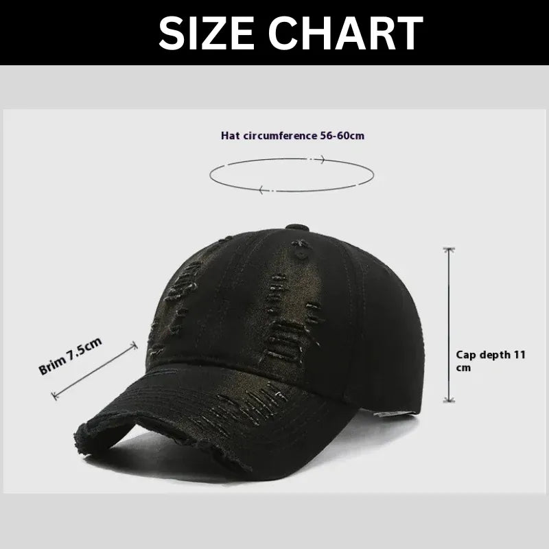 Street Hole Vintage Baseball Cap Men Do The Old Cowboy Washed