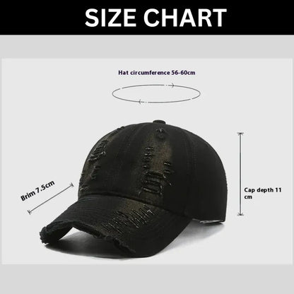 Street Hole Vintage Baseball Cap Men Do The Old Cowboy Washed
