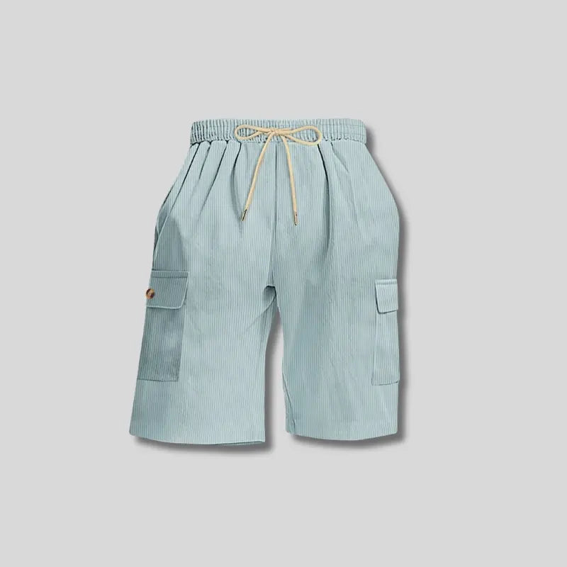 Mens Corduroy Multi-Pocket Shorts For Sports