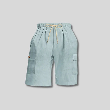 Mens Corduroy Multi-Pocket Shorts For Sports