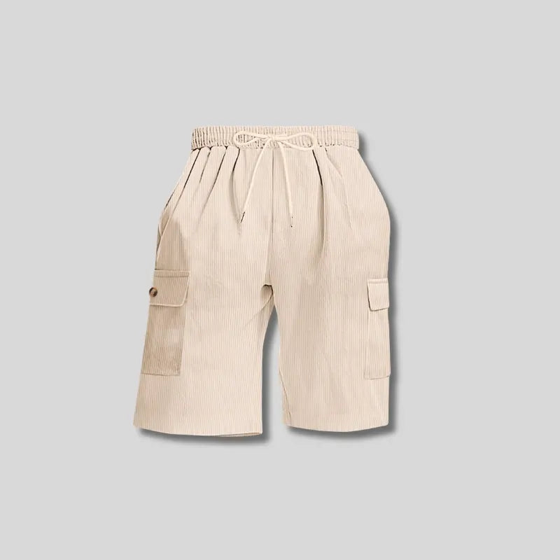 Mens Corduroy Multi-Pocket Shorts For Sports