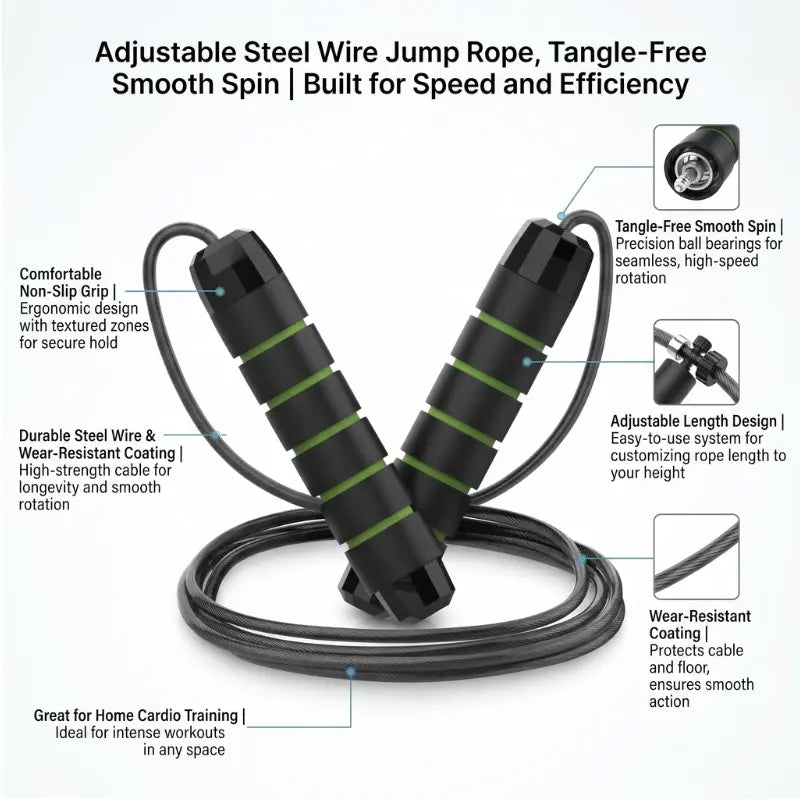 Adjustable Steel Wire Jump Rope