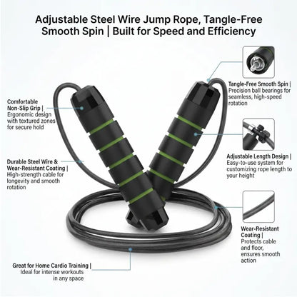 Adjustable Steel Wire Jump Rope