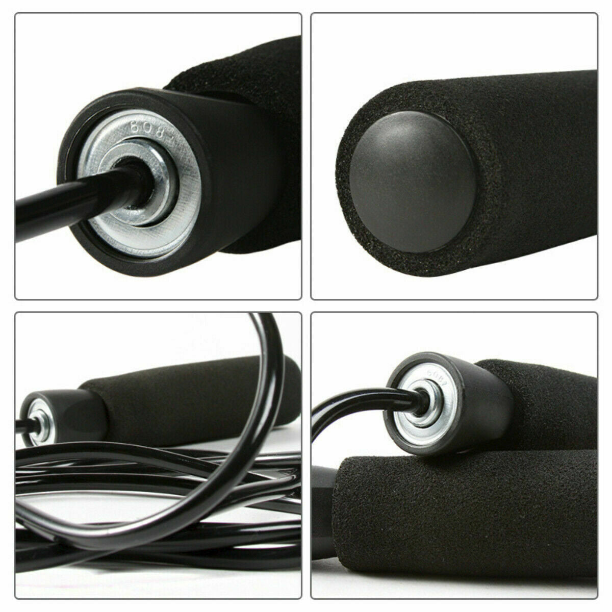 Gym Aerobic Exercise Boxing Skipping Rope Adjustable