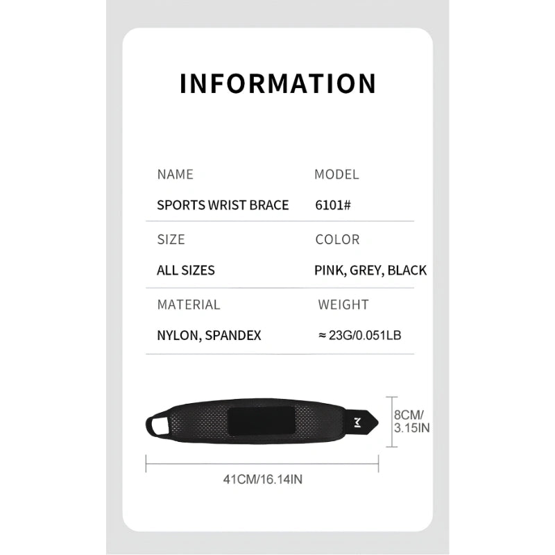Adjustable Wrist Support Strap