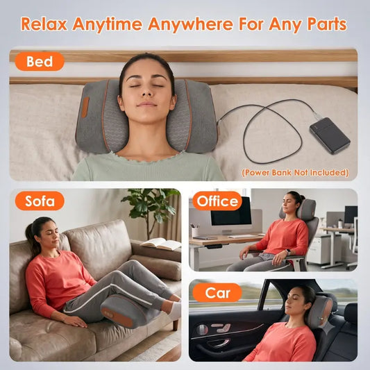 3-in-1 Neck Massager Pillow – Heat & Vibration