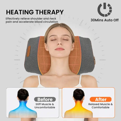 3-in-1 Neck Massager Pillow Ergonomic Massager With Heating Vibration