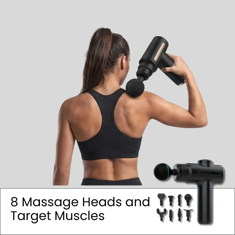 Massager Gun With 8 Massage Heads