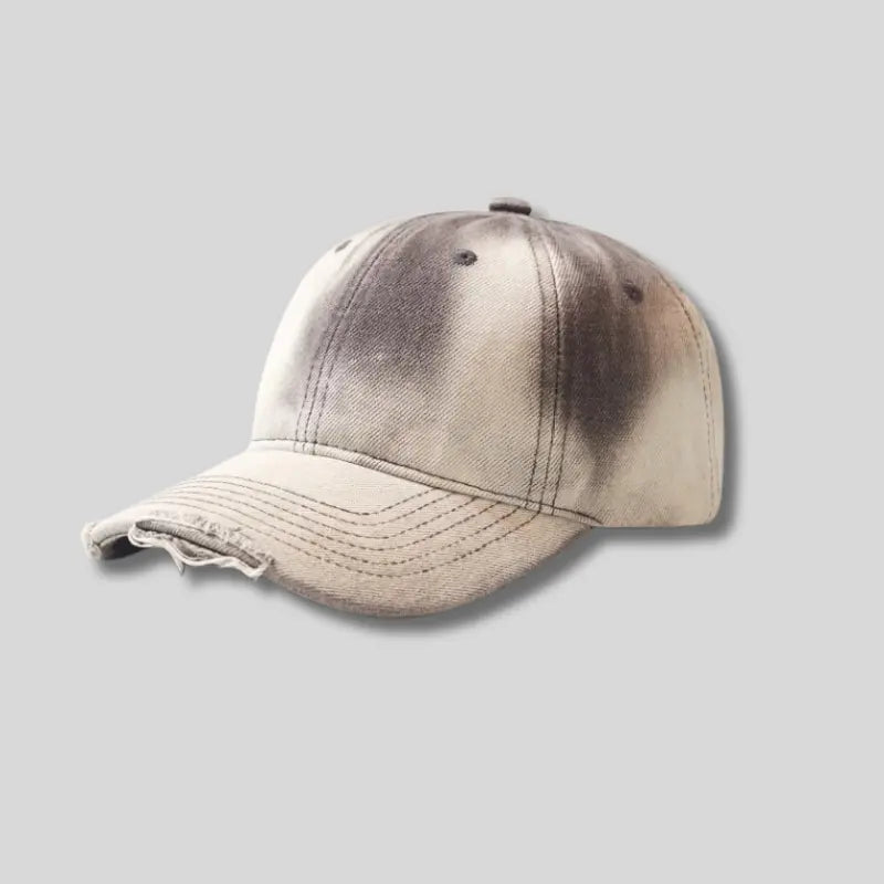 Distressed Gradient Denim Casual All-match Ripped Baseball Cap