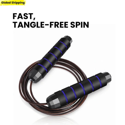 Adjustable Speed Jump Rope with Steel Wire