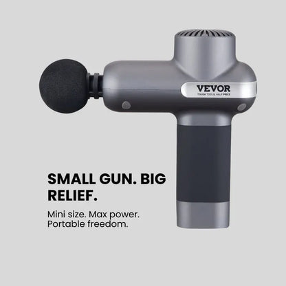Massage Gun Deep Tissue, Percussion Muscle Massager For Athletes - With 5 Speed Levels & 6 Massage Heads