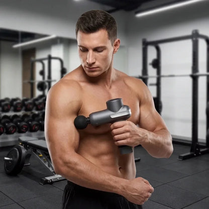 Deep Tissue Massage Gun – 5 Speeds, 6 Heads