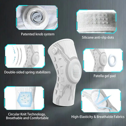 Knob Knee Brace — Patella Gel Pad + Side Stabilizers | Adjustable Dial System for Pain Relief S-XXL