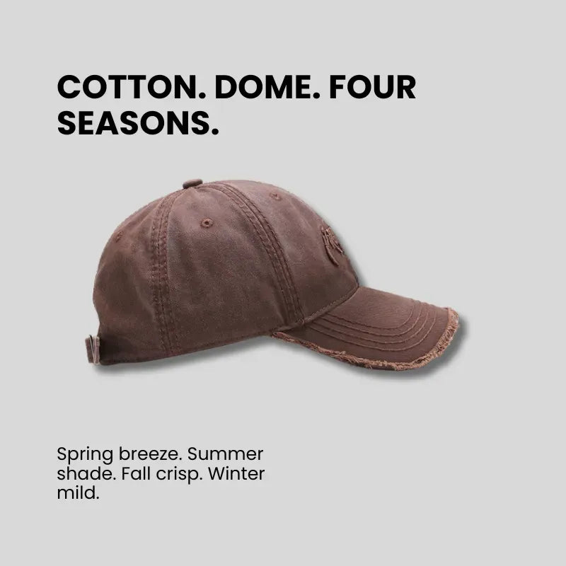 Letter Three-dimensional Embroidery Soft Top Burr Men's Baseball Cap