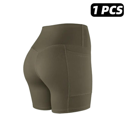 【LOCAL SHIPPING】1/3/4/6-PACK Tummy Control & Butt Lifting Shorts S-2XL - 2026 No Front Seam 5'' Yoga Shorts with Pockets Elastic Waistband Gym Running Daily Wear