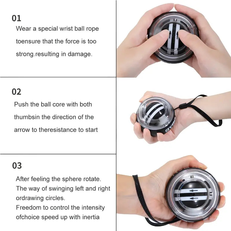 Self-Starting Wrist Power Trainer Ball