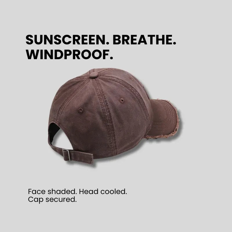 Letter Three-dimensional Embroidery Soft Top Burr Men's Baseball Cap