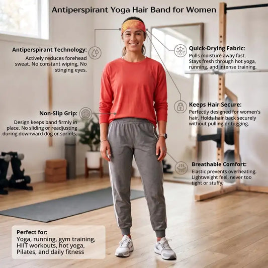 Antiperspirant Yoga Hair Band for Women