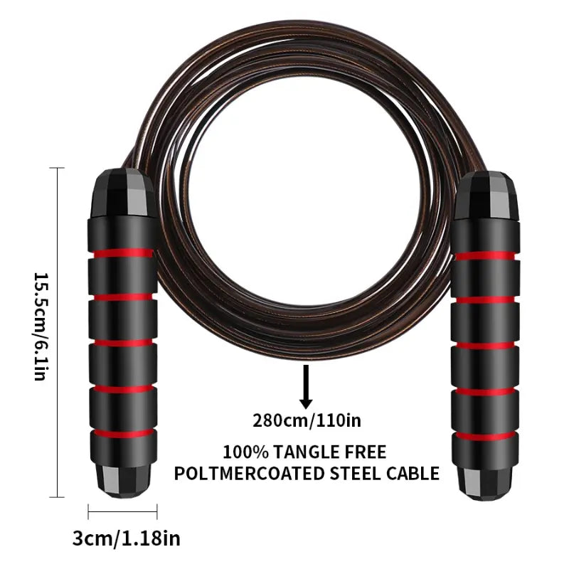 Adjustable Speed Jump Rope with Steel Wire