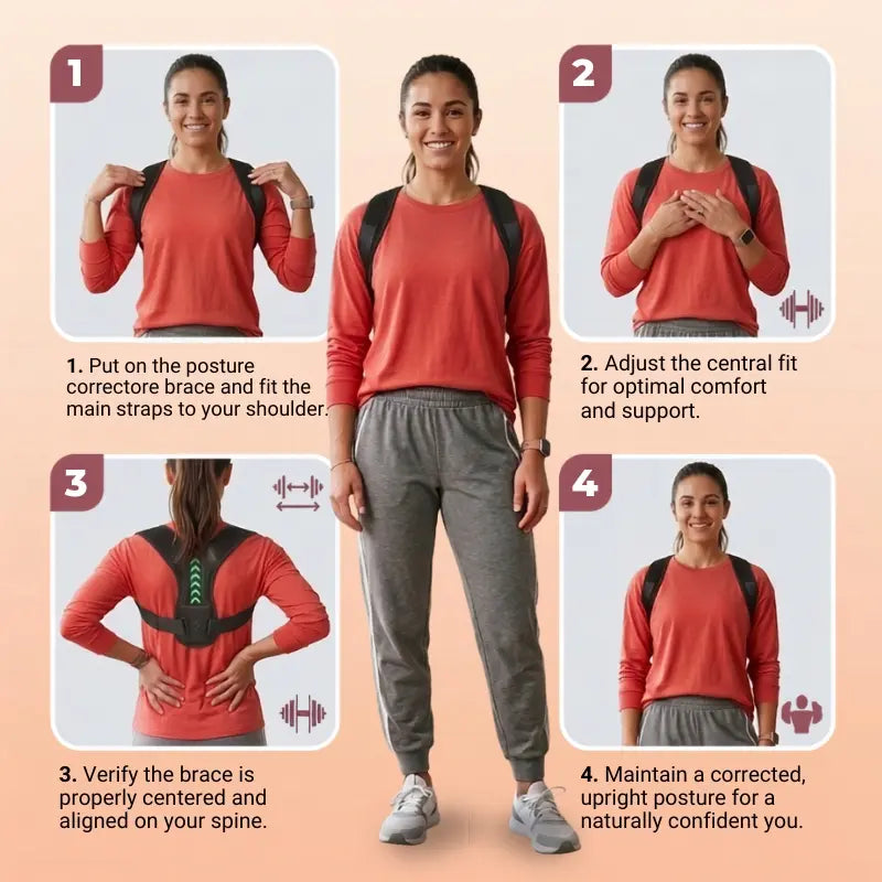 Anti-Slouch Posture Correction Belt for Back & Shoulders