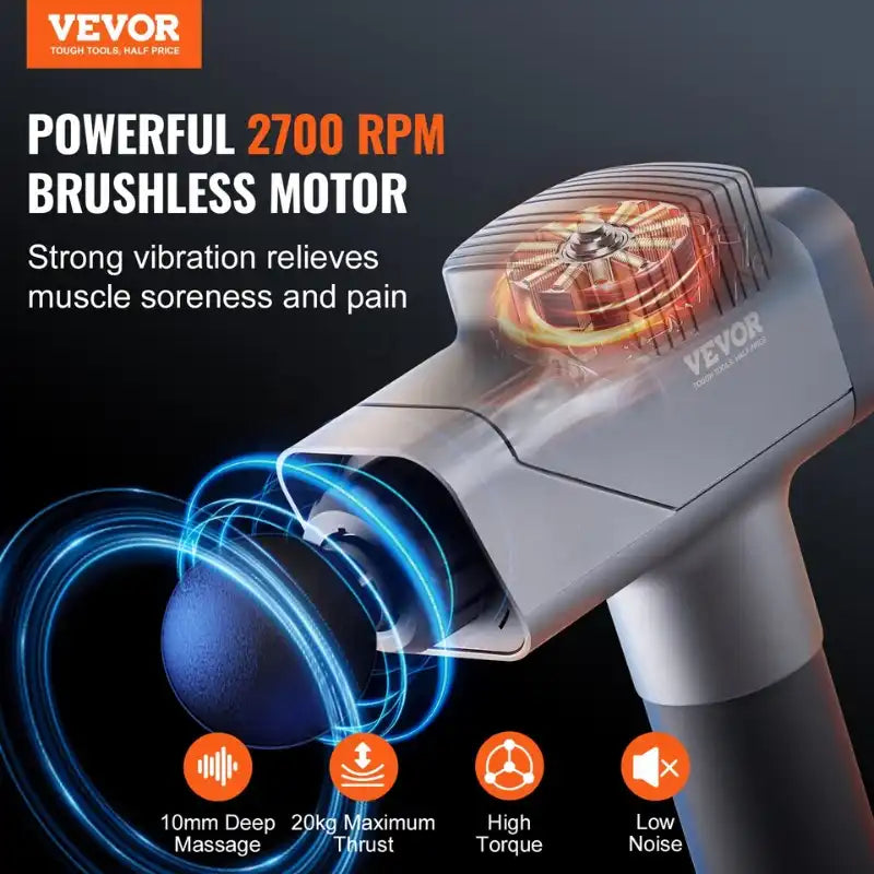 Massage Gun Deep Tissue, Percussion Muscle Massager For Athletes - With 8 Speed Levels
