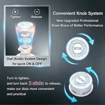 Knob Knee Brace — Patella Gel Pad + Side Stabilizers | Adjustable Dial System for Pain Relief S-XXL