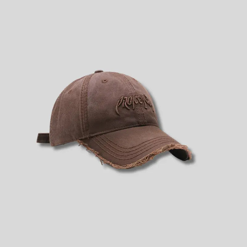 Letter Three-dimensional Embroidery Soft Top Burr Men's Baseball Cap