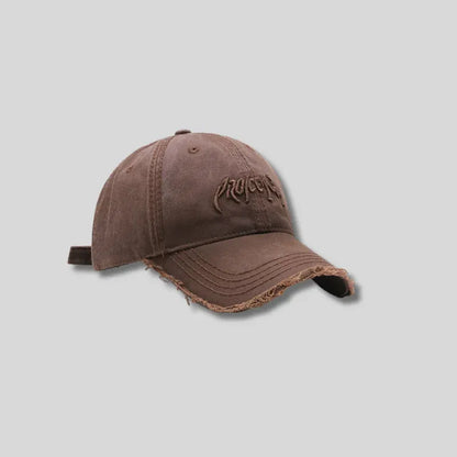Letter Three-dimensional Embroidery Soft Top Burr Men's Baseball Cap