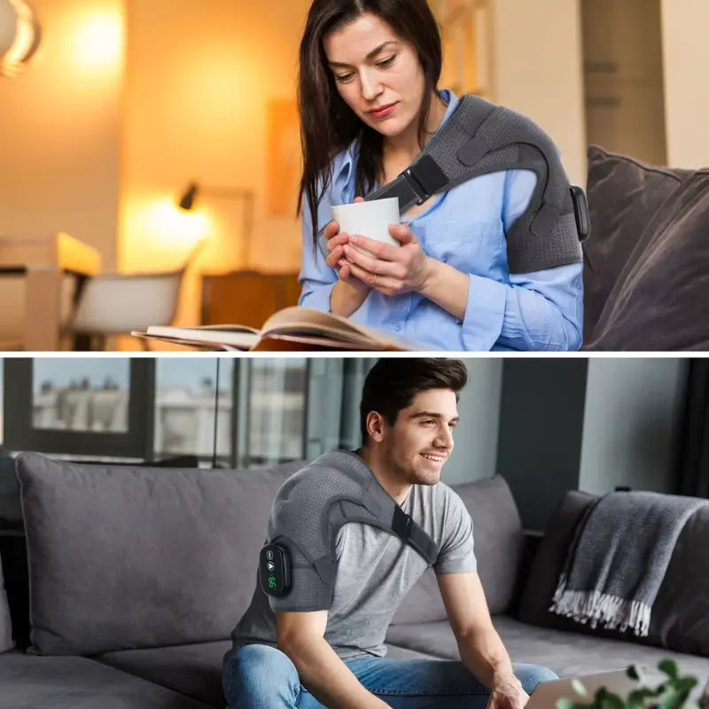 Heated Vibration Shoulder Brace – 3 Settings