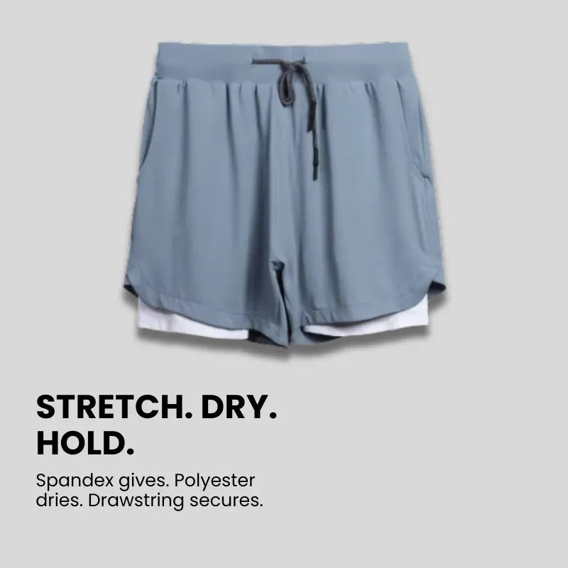 Gym Clothing Men Quick Dry 2 In 1 Gym Shorts Men