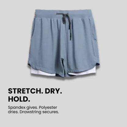 Gym Clothing Men Quick Dry 2 In 1 Gym Shorts Men