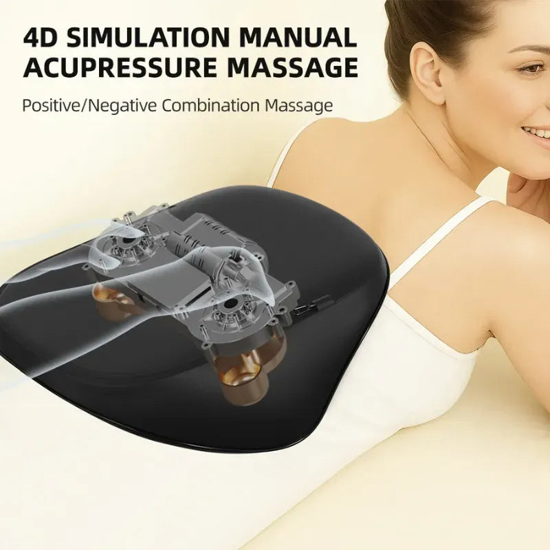 Smart Massage Cushion 3 Speed Multifunction Neck Back Shoulder Massager With Heat Relief