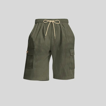 Mens Corduroy Multi-Pocket Shorts For Sports