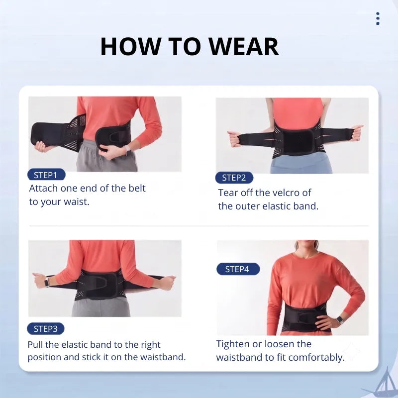 Lumbar Support Waist Belt for Men & Women