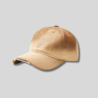Distressed Gradient Denim Casual All-match Ripped Baseball Cap