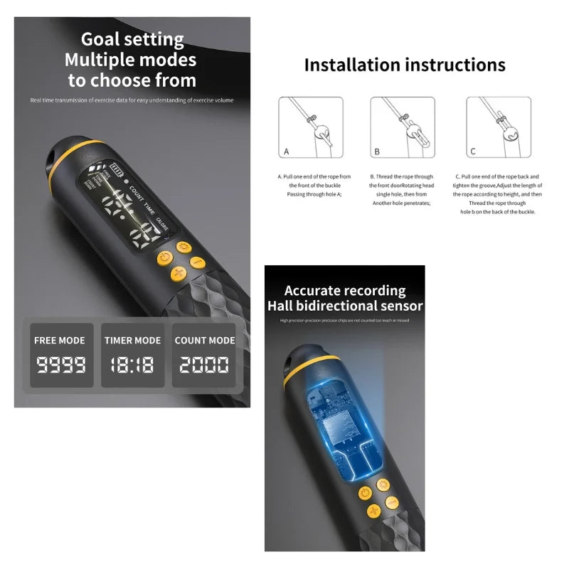 Smart Digital Jump Rope with Calorie Counter