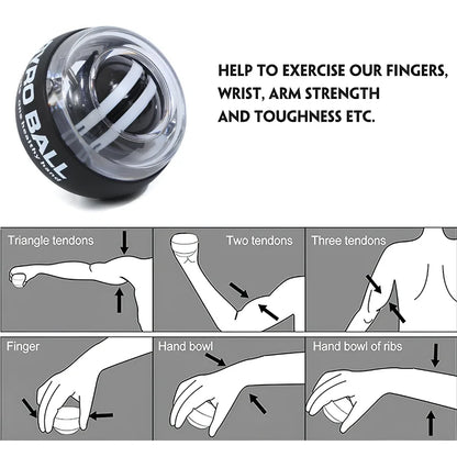Self-Starting Wrist Power Trainer Ball
