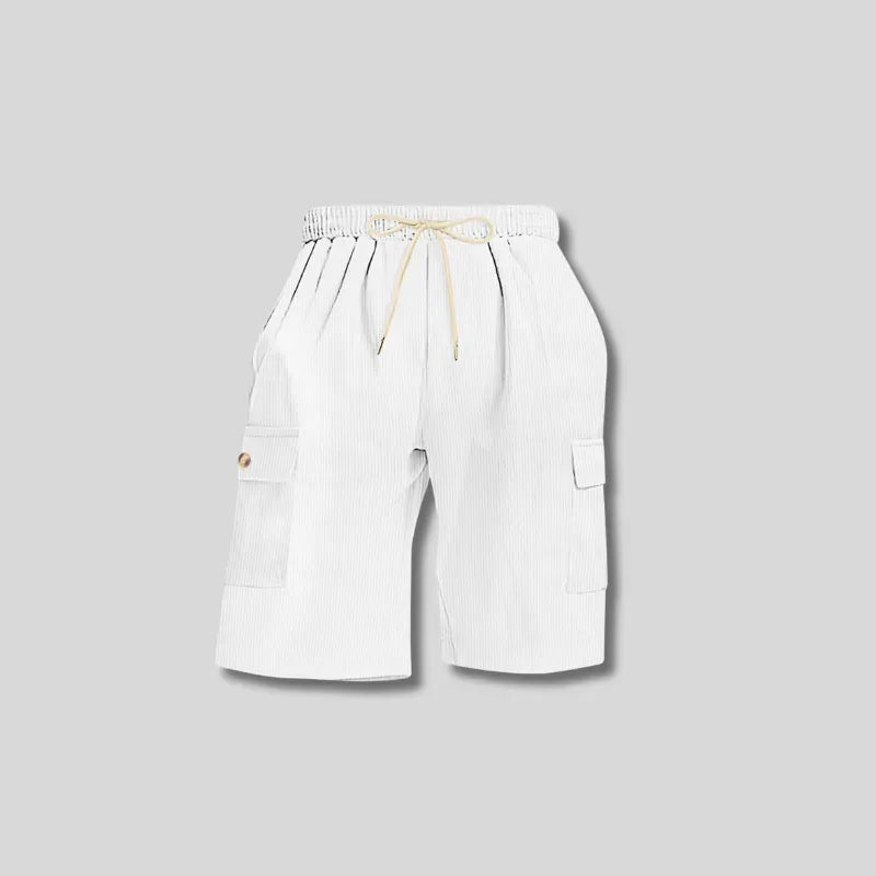Mens Corduroy Multi-Pocket Shorts For Sports