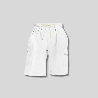 Mens Corduroy Multi-Pocket Shorts For Sports