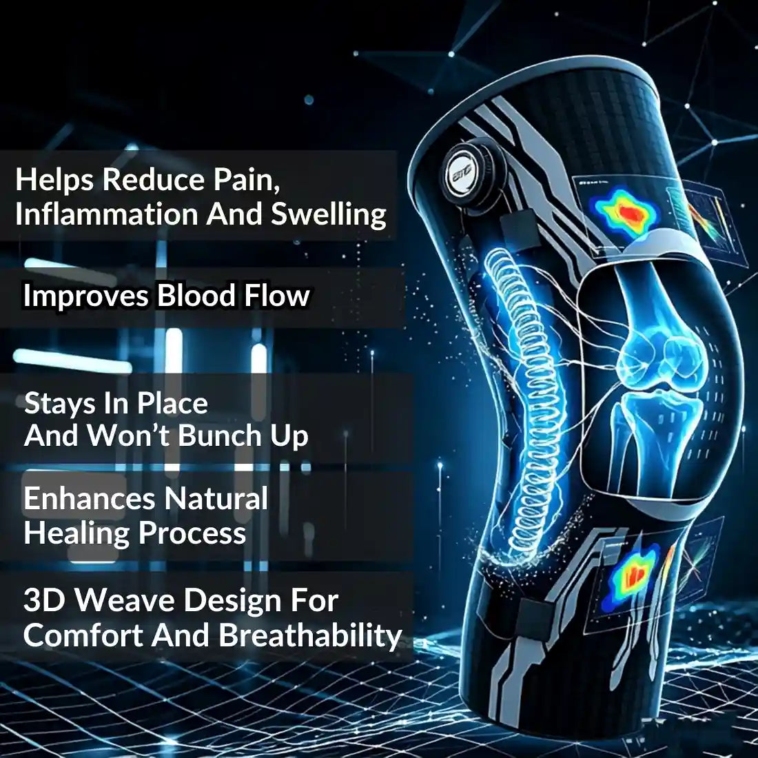 Knob Knee Brace — Patella Gel Pad + Side Stabilizers | Adjustable Dial System for Pain Relief S-XXL
