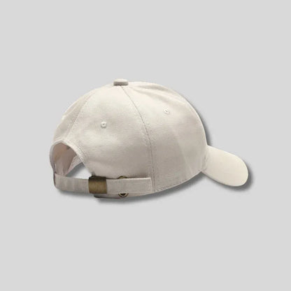 Soft top cap with side letter embroidery