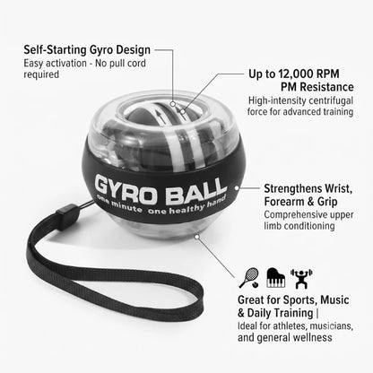 Self-Starting Wrist Power Trainer Ball
