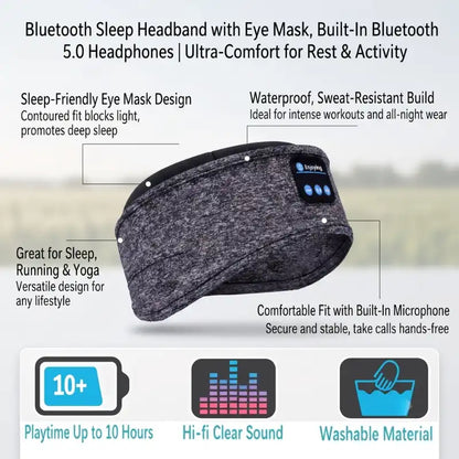 Bluetooth Sleep Headband with Eye Mask