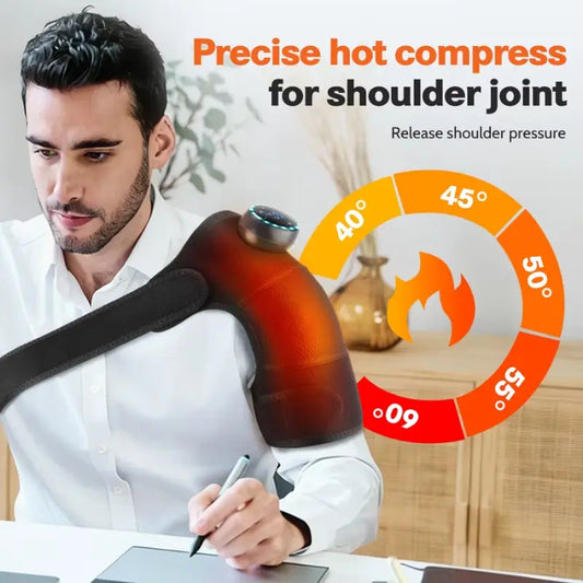 Heated Vibration Shoulder Brace – 3 Settings